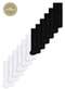 Selene - Kit 12 pares de Meias Infantil Cano Longo Selene 5010-002 Preto - variação: Branco-Preto