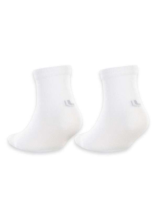 Lupo - Kit 2 pares de Meias Bebê Cano Médio Lupo 2005-088 0900-Branco 2