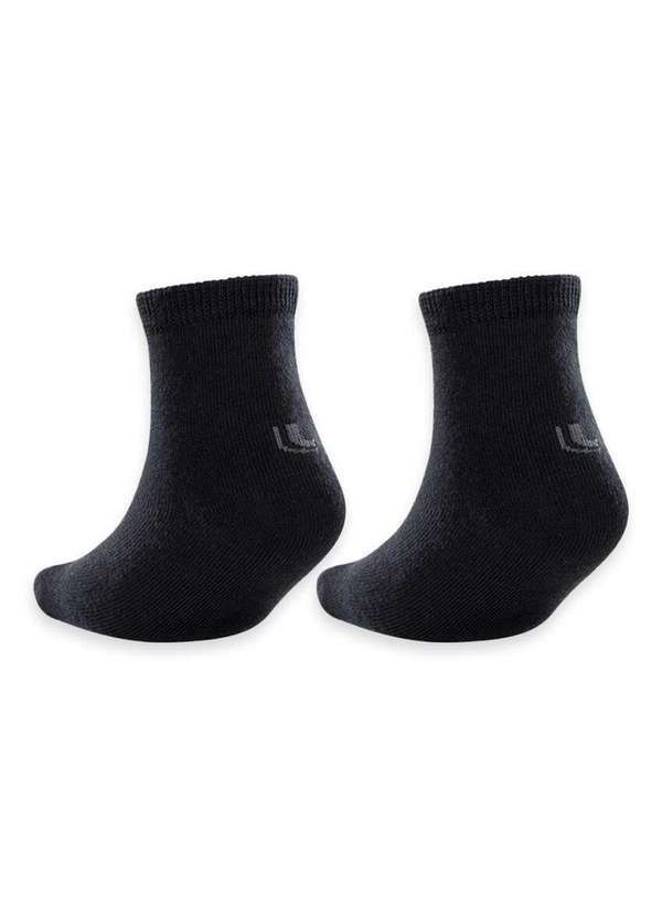 Lupo - Kit 2 pares de Meias Bebê Cano Médio Lupo 2005-088 0901-Preto 2