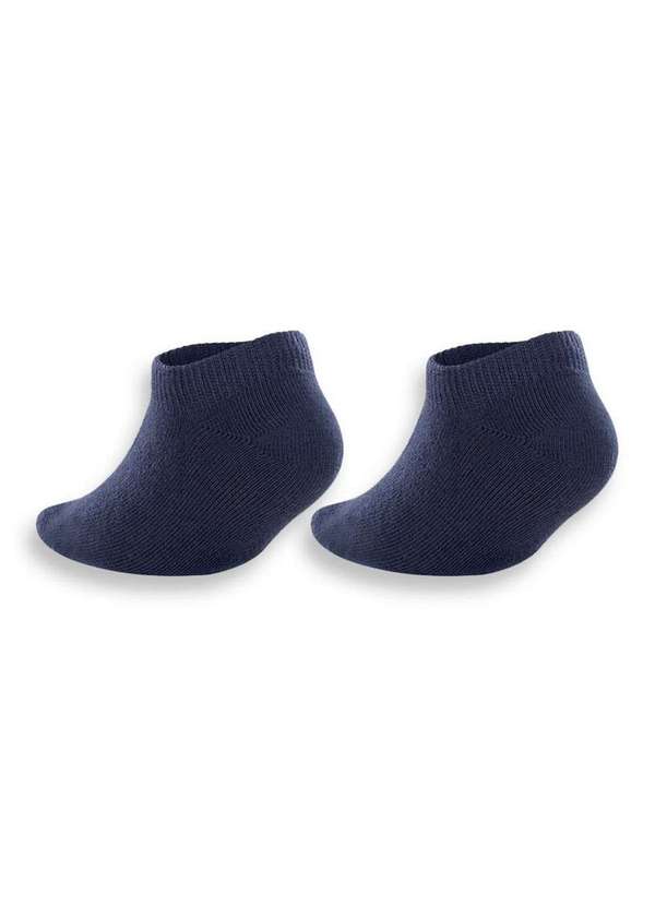 Lupo - Kit 2 pares de Meias Bebê Invisível Lupo 2127-088 0901-Marinho 2