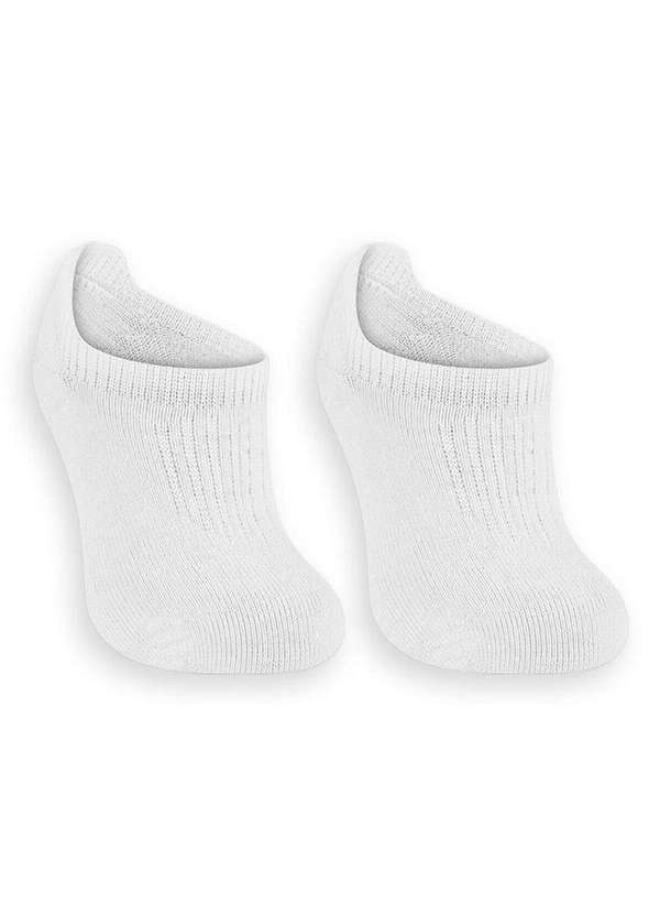 Lupo - Kit 2 pares de Meias Bebê Invisível Lupo 2127-088 0903-Branco