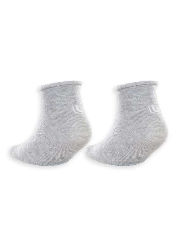 Lupo - Kit 2 pares de Meias Bebê sem Punho Lupo 2051-088 0901-Cinza 2