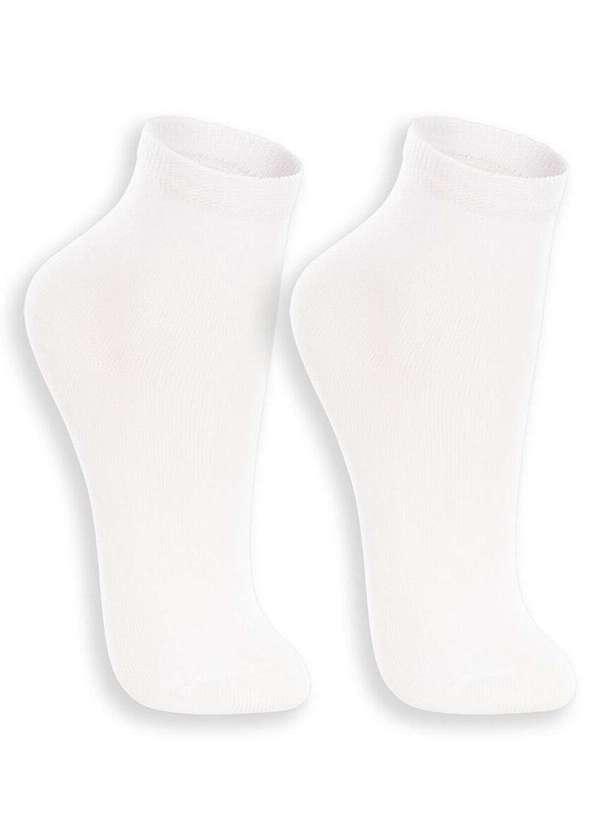 Lupo - Kit 2 pares de Meias Infantil Cano Médio Lupo 2830-088 0900-Branco
