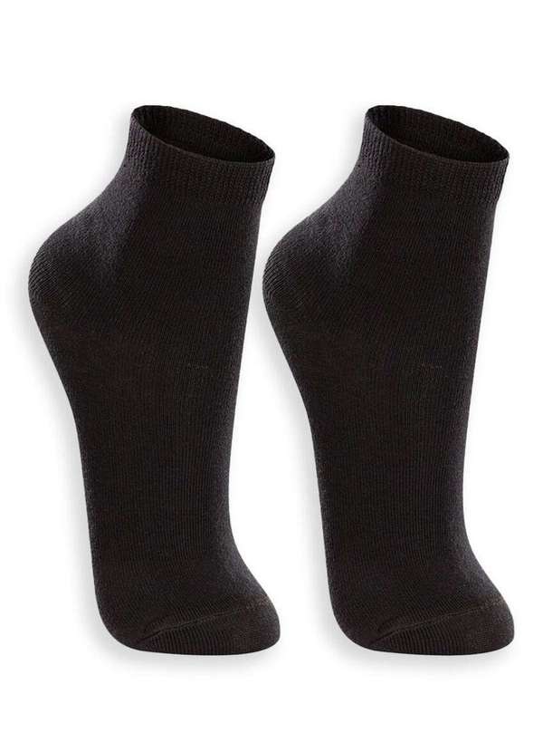 Lupo - Kit 2 pares de Meias Infantil Cano Médio Lupo 2830-088 0901-Preto