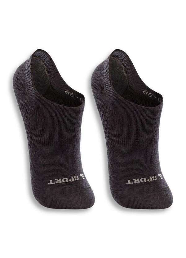Lupo - Kit 2 pares de Meias Infantil Invisível Lupo 2170-088 0901-Preto