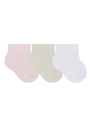 Kit 3 pares de Meias Bebê Cano Curto Selene 1150-001 - SELENE