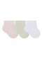Selene - Kit 3 pares de Meias Bebê Cano Curto Selene 1150-001 999-Azul-Claro-Branco-Lilás-Claro - variação: 997-Rosa-Chá-Verde-Água-Branco