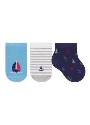 Kit 3 pares de Meias Bebê Cano Curto Selene 1360-002 - SELENE