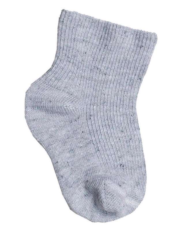 Lupo - Kit 3 pares de Meias Bebê Cano Médio Lupo 2002-002 Branco-Cinza 3