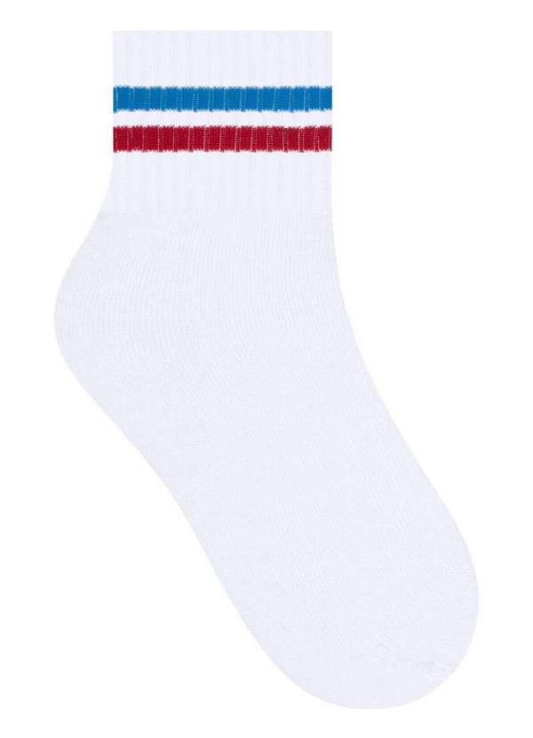 Selene - Kit 3 pares de Meias Esportiva Cano Curto Selene 5061-001 996-Branco 3