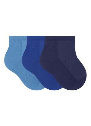 Kit 3 pares de Meias Bebê Cano Curto Selene 1940-001 - SELENE