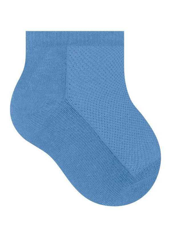 Selene - Kit 3 pares de Meias Bebê Cano Curto Selene 1940-001 997-Azul-Royal-Marinho 2