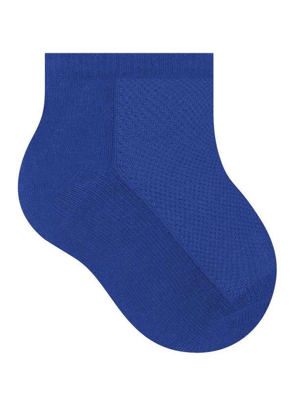 Selene - Kit 3 pares de Meias Bebê Cano Curto Selene 1940-001 997-Azul-Royal-Marinho 3