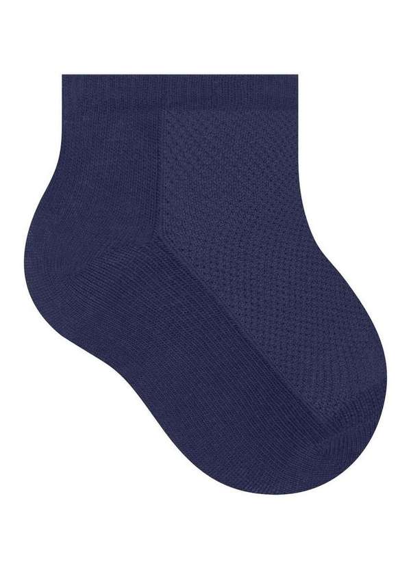 Selene - Kit 3 pares de Meias Bebê Cano Curto Selene 1940-001 997-Azul-Royal-Marinho 4
