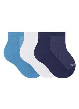 Kit 3 pares de Meias Bebê Cano Curto Selene 1940-001 - SELENE