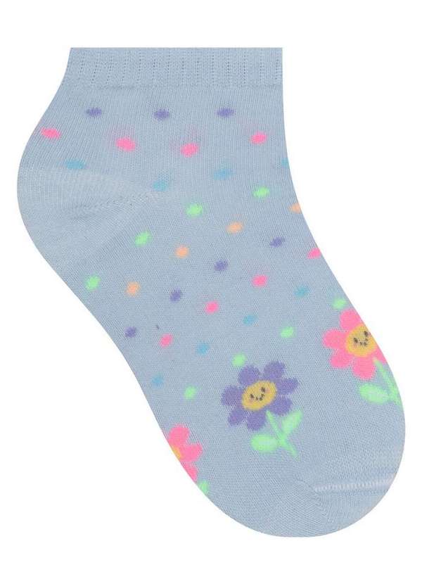 Selene - Kit 3 pares de Meias Infantil Cano Curto Selene 2315-001 998-Rosa-Chá-Branco-Azul-Claro 4