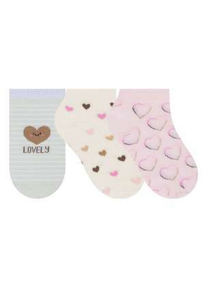 Kit 3 pares de Meias Infantil Cano Curto Selene 2315-001 - SELENE