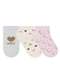 Selene - Kit 3 pares de Meias Infantil Cano Curto Selene 2315-001 998-Rosa-Chá-Branco-Azul-Claro - variação: 999-Verde-Água-Mafim-Rosa-Chá