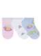 Selene - Kit 3 pares de Meias Infantil Cano Curto Selene 2315-001 998-Rosa-Chá-Branco-Azul-Claro - variação: 998-Rosa-Claro-Branco-Azul-Claro