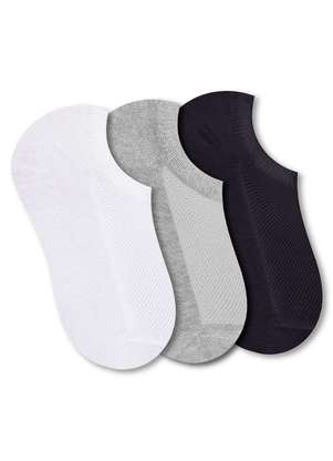 Kit 3 pares de Meias Infantil Invisível Selene 2930-001 - SELENE