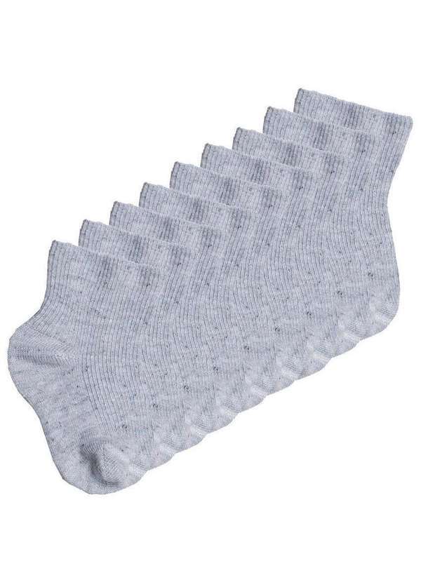 Lupo - Kit 9 pares de Meias Bebê Cano Médio Lupo 2002-002 Cinza