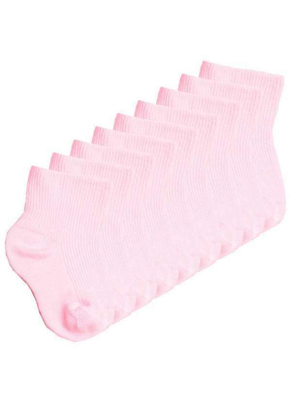 Lupo - Kit 9 pares de Meias Bebê Cano Médio Lupo 2002-002 Rosa