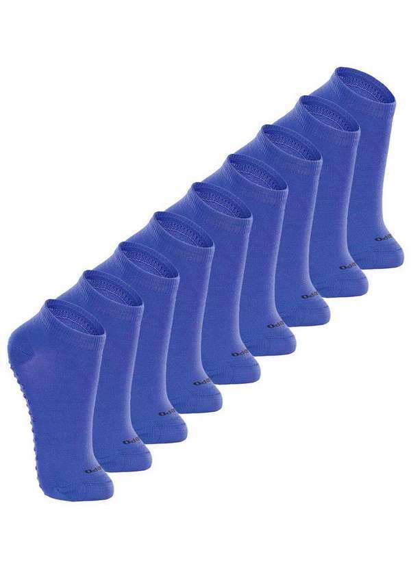 Lupo - Kit 9 pares de Meias Infantil Antiderrapante Lupo 2911-003 Azul