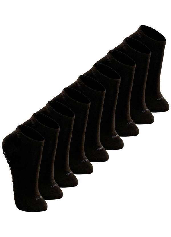 Lupo - Kit 9 pares de Meias Infantil Antiderrapante Lupo 2911-003 Preto