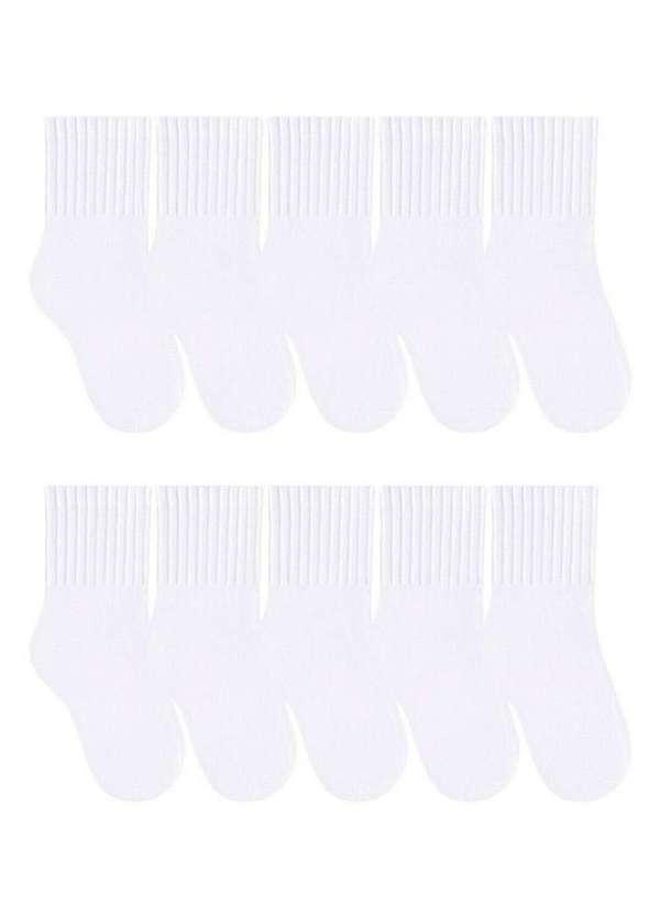 Selene - Kit 10 pares de Meias Infantil Cano Longo Selene 2040-370 Branco