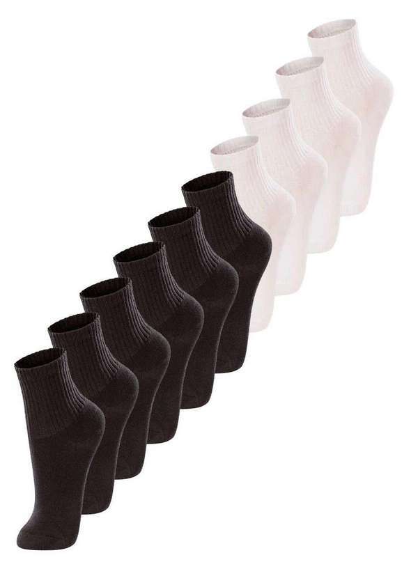 Lupo - Kit com 10 pares de Meias Infantil Cano Médio Lupo 2727-088 Preto-Branco