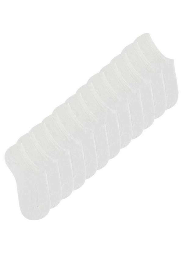 Trifil - Kit 12 pares de Meias Infantil Invisível Trifil 5442 Branco