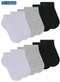 Selene - Kit 12 pares de Meias Infantis Cano Curto Selene 2070-273 Preto - variação: Branco-Cinza-Preto
