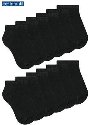 Kit 12 pares de Meias Infantis Cano Curto Selene 2070-273 - SELENE