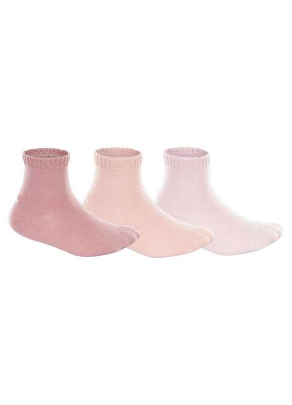 Lupo - Kit 3 pares de Meias Bebê Cano Médio Lupo 2005-089 0917-Malva-Bublle-Gum-Lilás