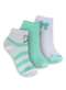 Trifil - Kit com 3 Meias Bebê Cano Médio Trifil 1005 0915-Branco-Verde - variação: 0915-branco-verde