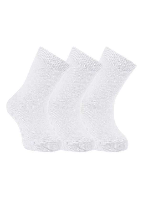 Trifil - Kit 3 pares de Meias Bebê Cano Médio Trifil 6023 0001-Branco 2