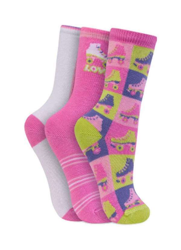 Trifil - Kit 3 pares de Meias Infantil Cano Longo Trifil 5005 0906-Branco-Rosa