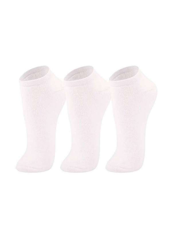 Trifil - Kit 3 pares de Meias Infantil Invisível Trifil 5442 001-Branco