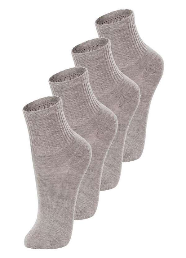 Lupo - Kit com 4 pares de Meias Infantil Cano Médio Lupo 2727-088 Mescla-Areia