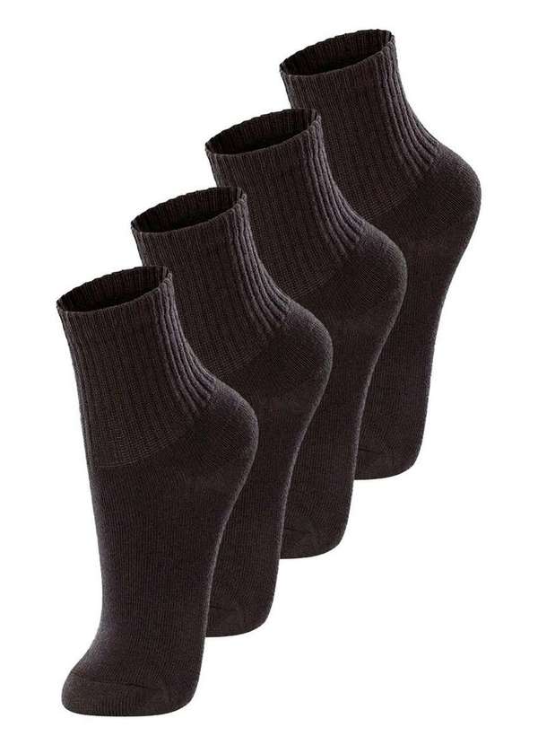 Lupo - Kit com 4 pares de Meias Infantil Cano Médio Lupo 2727-088 Preto