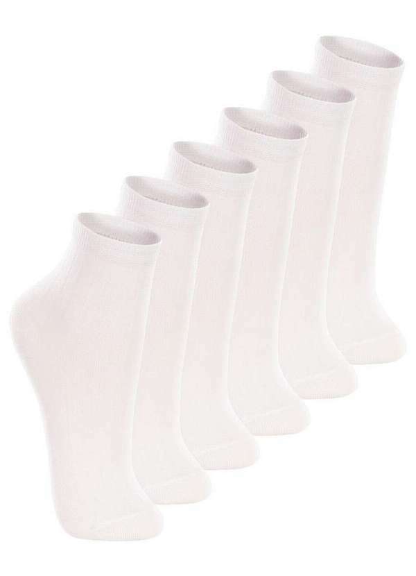 Lupo - Kit com 6 Meias Infantil Cano Médio Lupo 2825-002 Branco