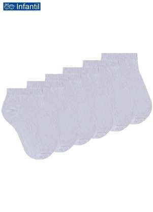 Kit 6 pares de Meias Infantis Cano Curto Selene 2070-273 - SELENE