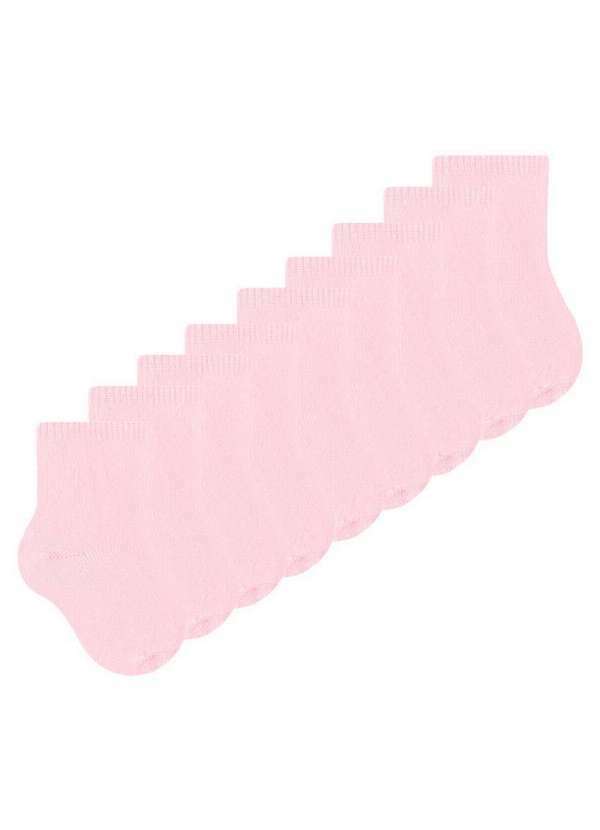 Selene - Kit 9 pares de Meias Bebê Cano Curto Selene 1320-001 Rosa