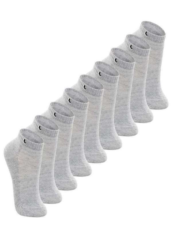 Lupo - Kit 9 pares de Meias Infantil Cano Curto Lupo 2725-005 Cinza