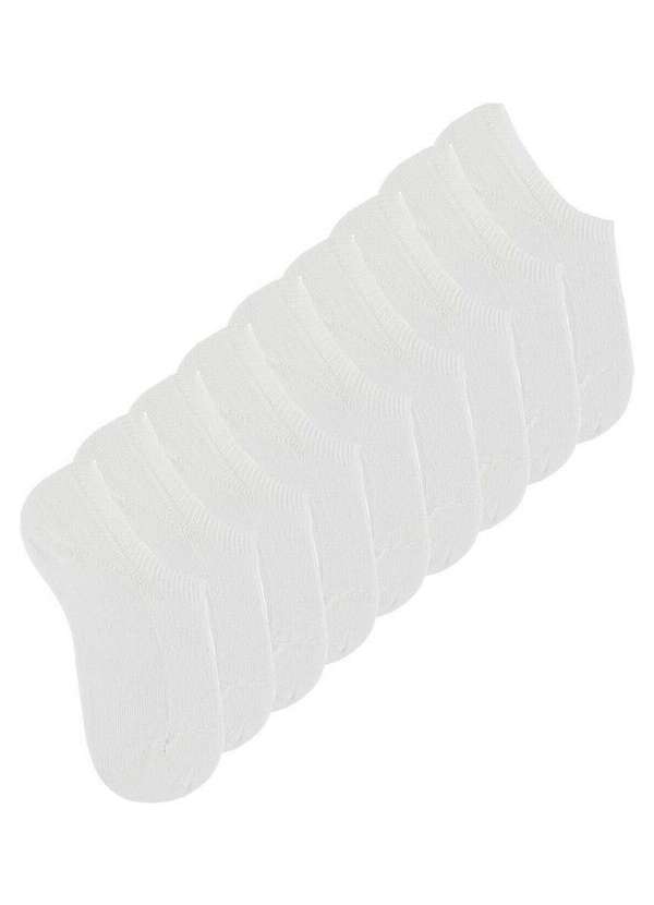 Trifil - Kit 9 pares de Meias Infantil Invisível Trifil 5442 Branco
