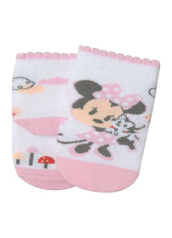 Disney - Meia Bebê Cano Médio Mickey Mouse Lupo 2004-033 1120-Branca