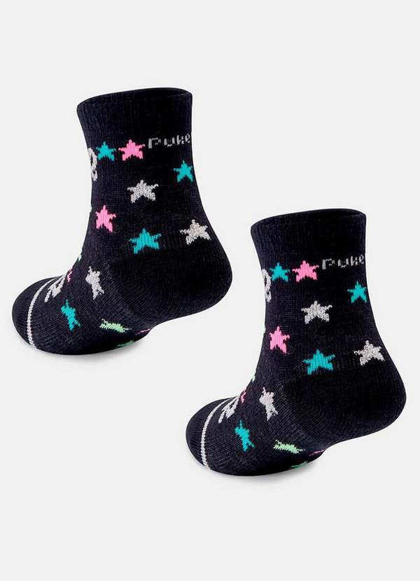 Puket - Meia Bebê Cano Médio Puket 7037 3366-390-Azul-Marinho 2