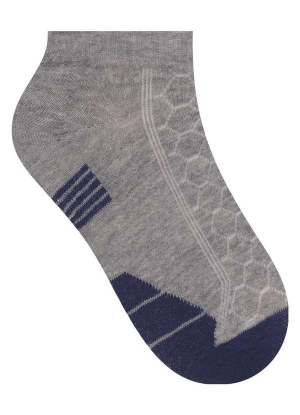 Selene - Meia Infantil Cano Curto Selene 5045-001 501-Cinza-Mescla-Marinho