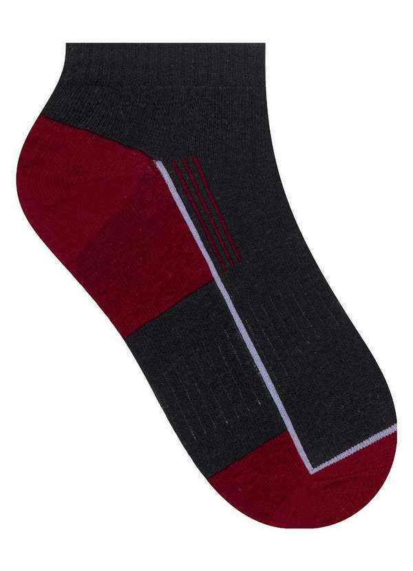 Selene - Meia Infantil Cano Curto Selene 5045-001 502-Preto-Bordô