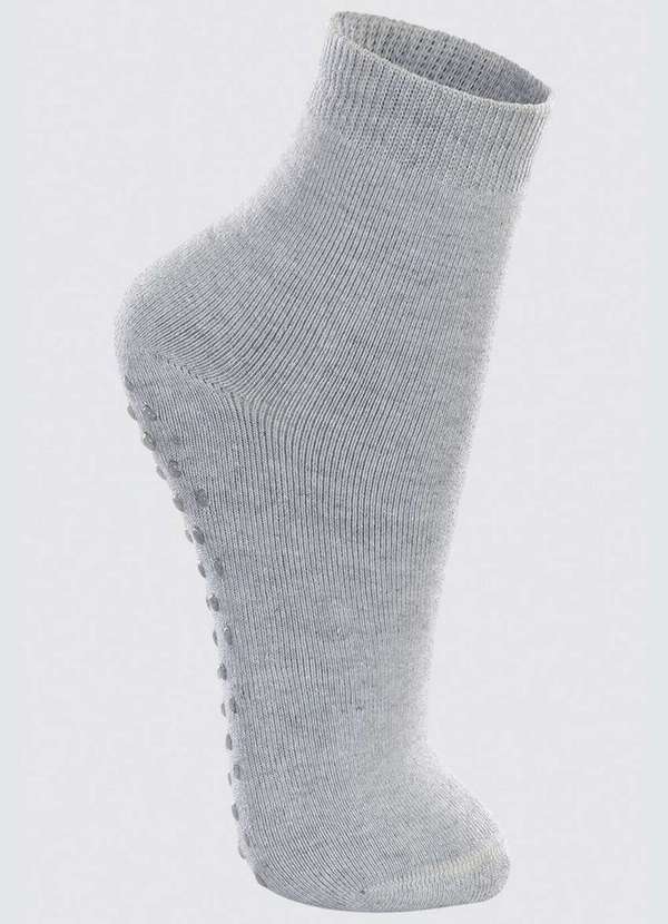 Lupo - Meia Infantil Antiderrapante Cano Longo Lupo 2940-015 8020-Cinza